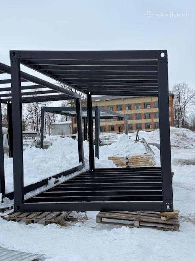 Modulinis namas, namelis, pavesine, karkasas - nuotraukos Nr. 10