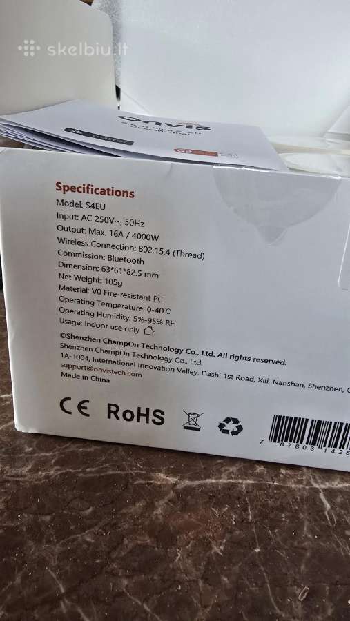 Onvis Smart Plug S4eu - nuotraukos Nr. 2