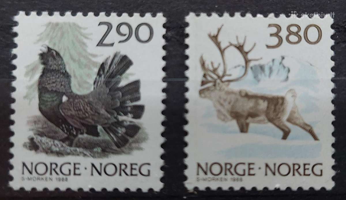 Norvegija 1988 fauna, švarus, Michel 986-987