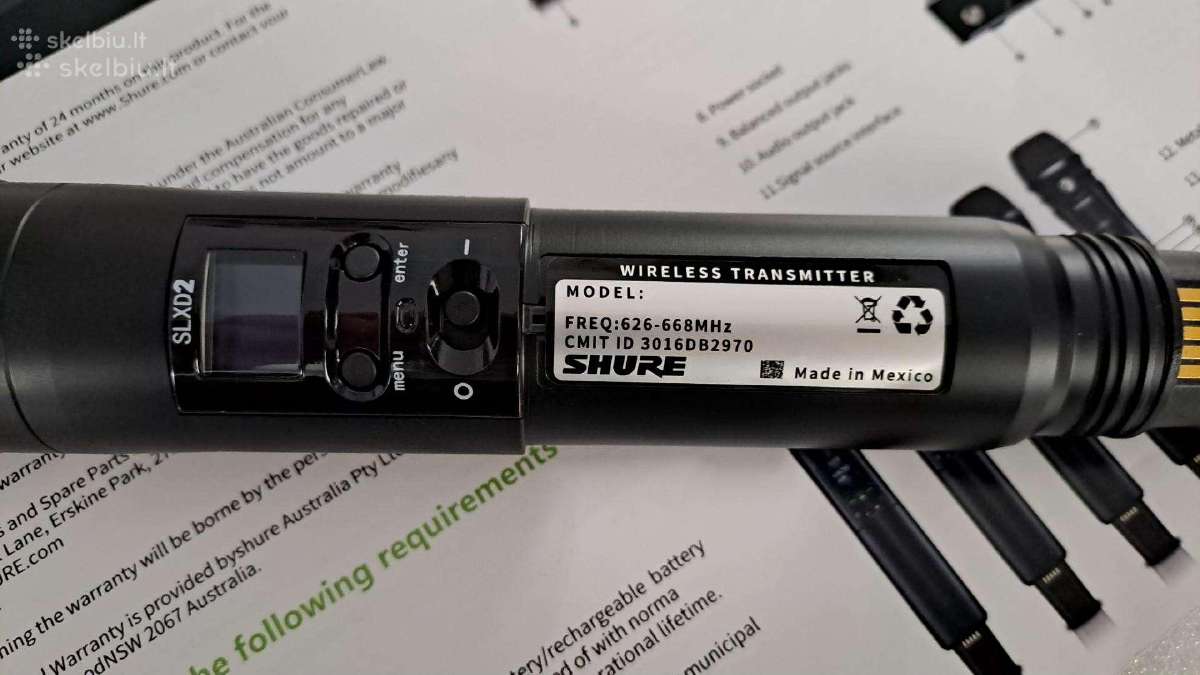 Mikrofonas Shure Slxd24 Ksm11 - nuotraukos Nr. 4