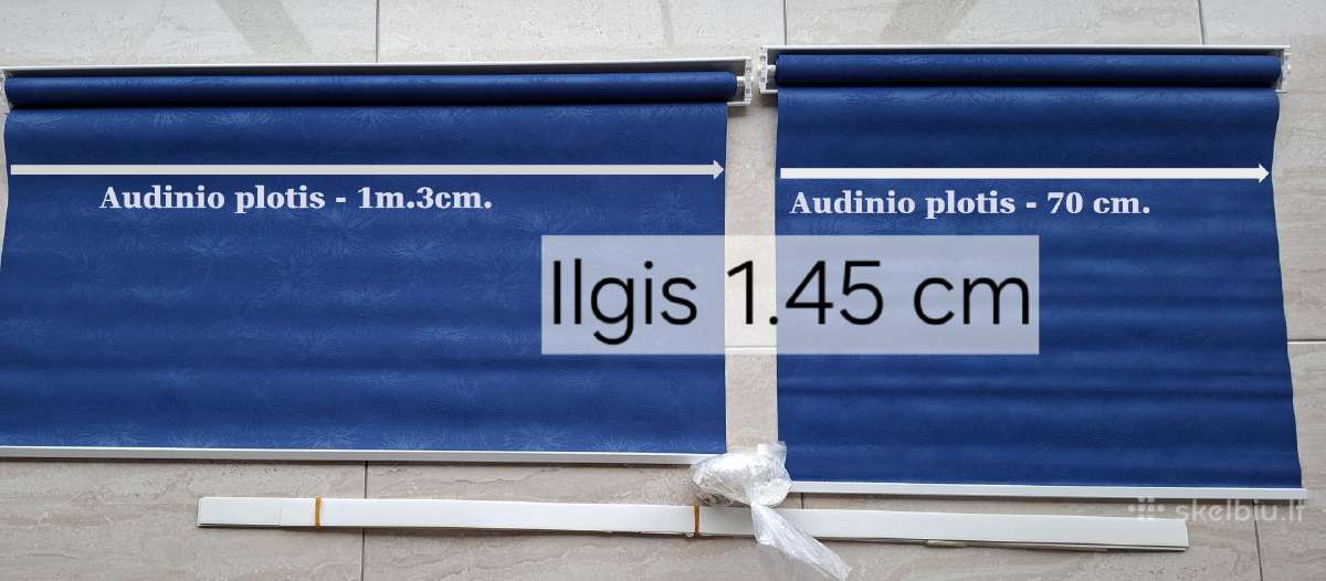Roletai 2 vnt. vienam langui nenaudoti, melsvi