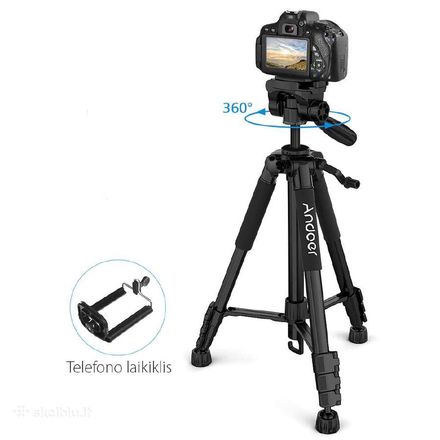 Andoer“ trikojis stovas fotoaparatui ir telefonui