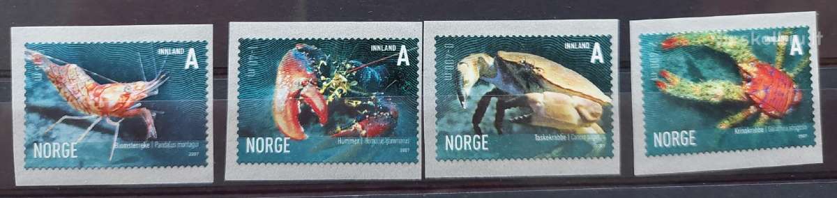 Norvegija 2007 jūros fauna, švarus, Michel 1625-16