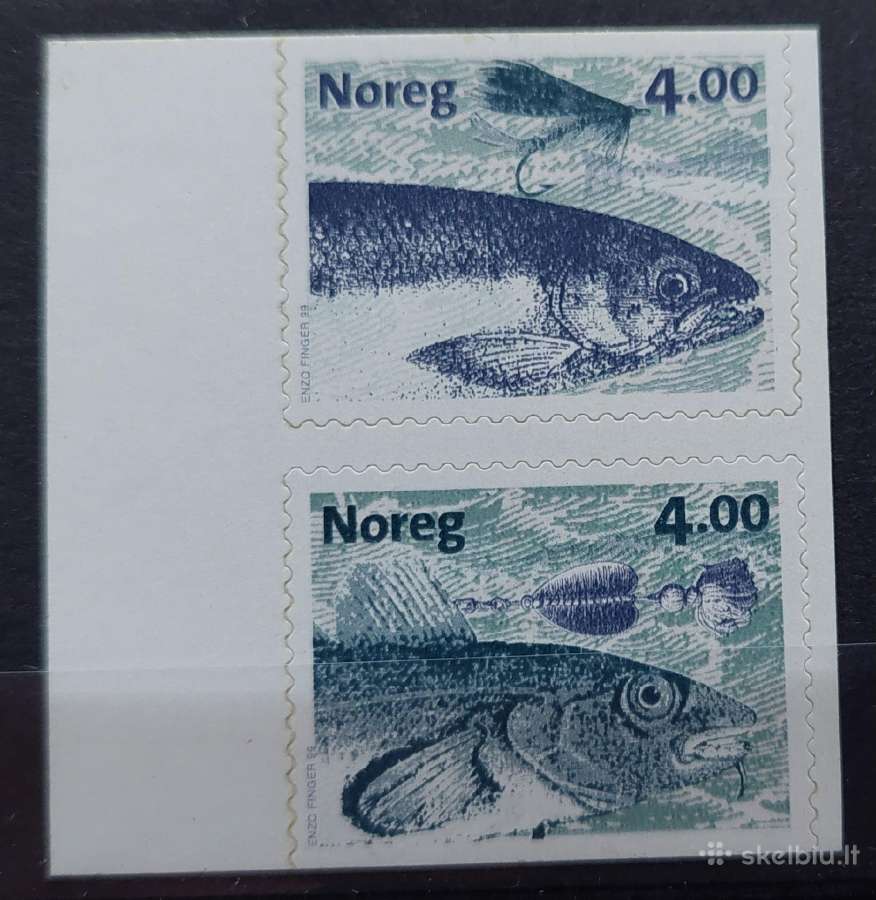 Norvegija 1999 žuvis, švarus, Michel 1301-1302