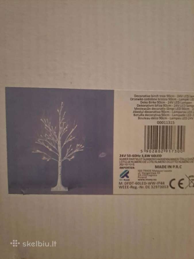 Dekoratyvinis šviečiantis medis (beržas) 90cm