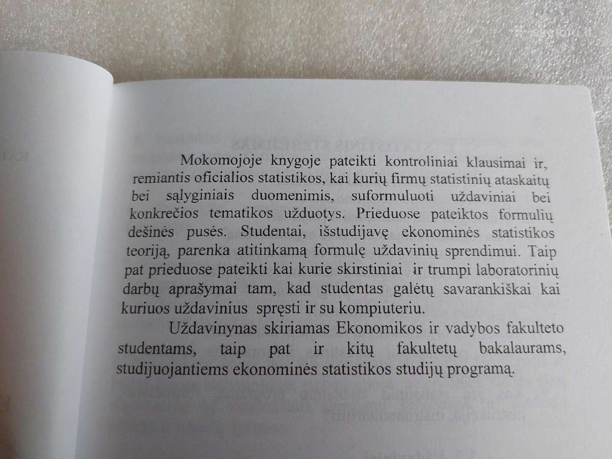 Ekonominės statistikos uždavinynas - nuotraukos Nr. 3