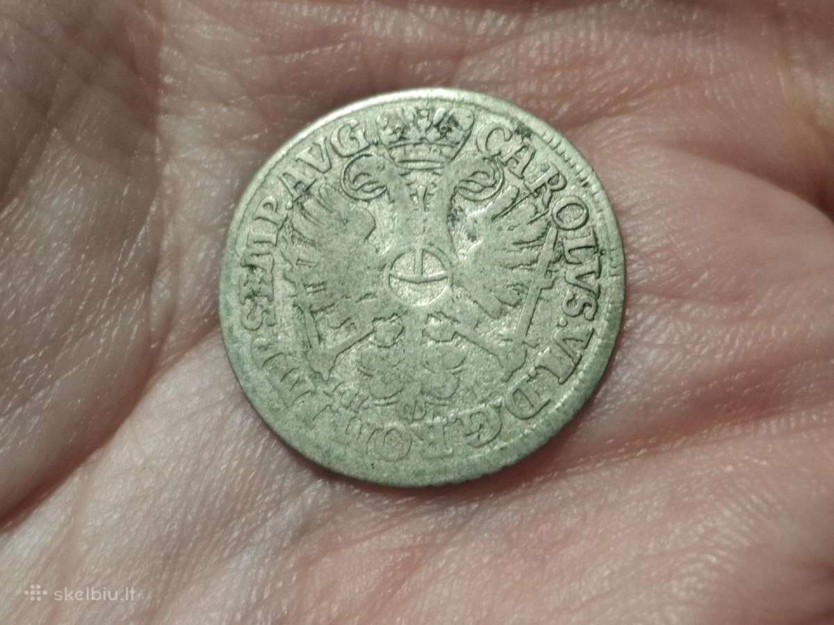 Hamburgas 2 šilingai 1725 sidabras - nuotraukos Nr. 2