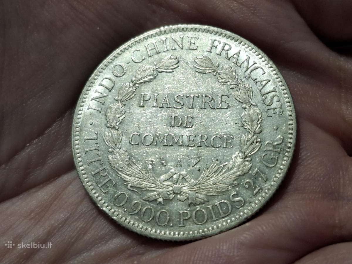 Indokinija 1 piastrė 1913 sidabras