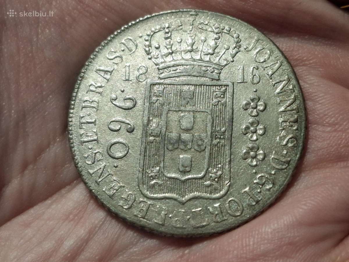 Brazilija 960 reis 1816 sidabras