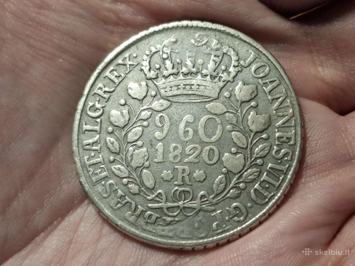 Brazilija 960 reis 1820 sidabras
