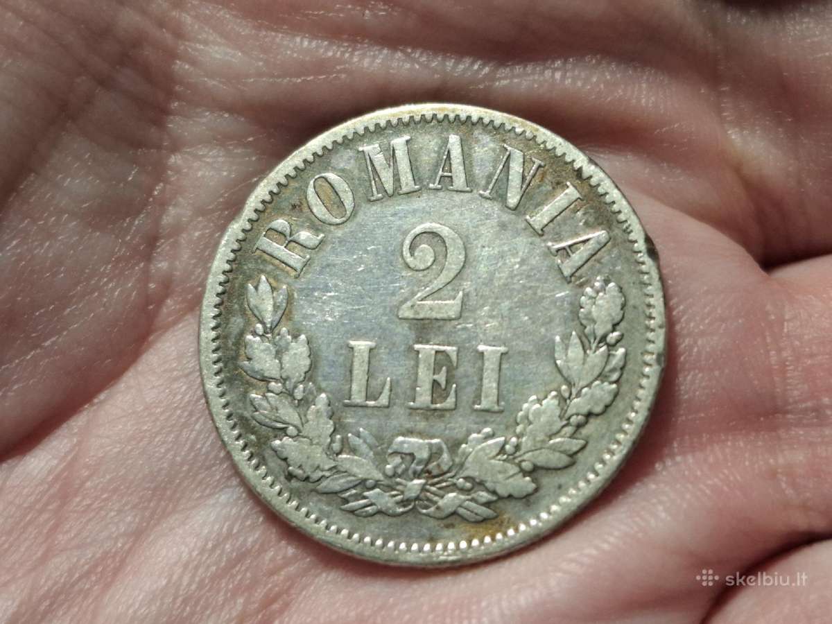 Rumunija 2 lei 1873 sidabras