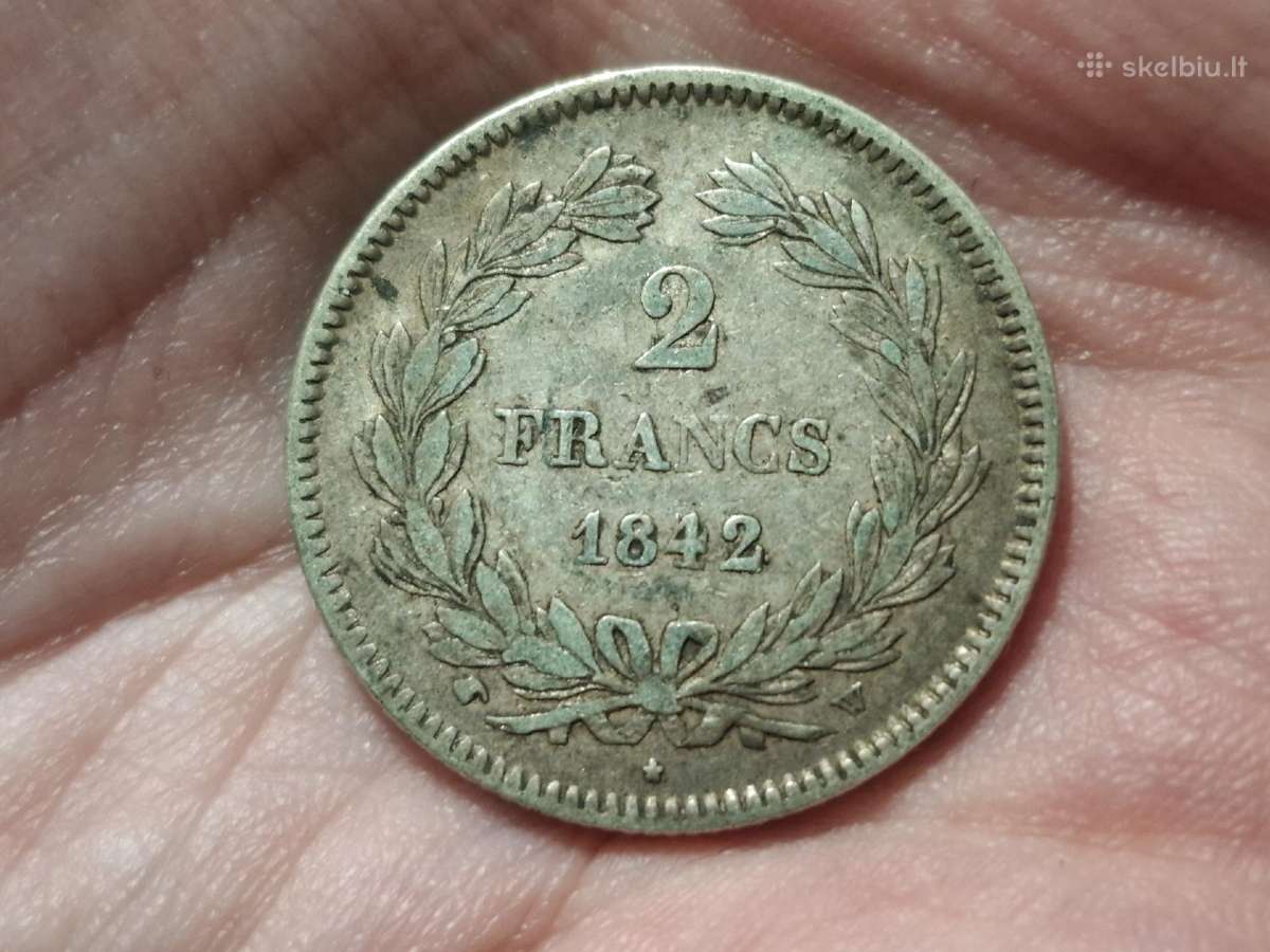 Prancūzija 2 frankai 1842 sidabras