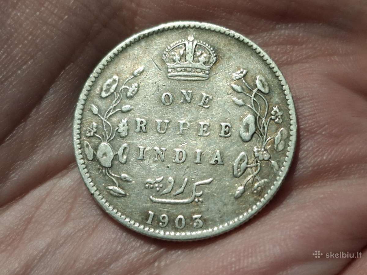 Indija 1 rupija 1903 sidabras