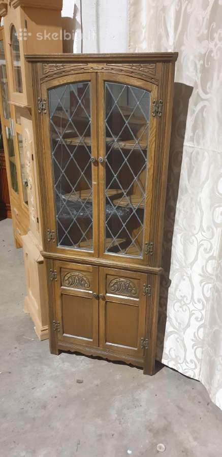 "Old Charm" vintažinė kampinė ąžuolinė indauja - nuotraukos Nr. 4