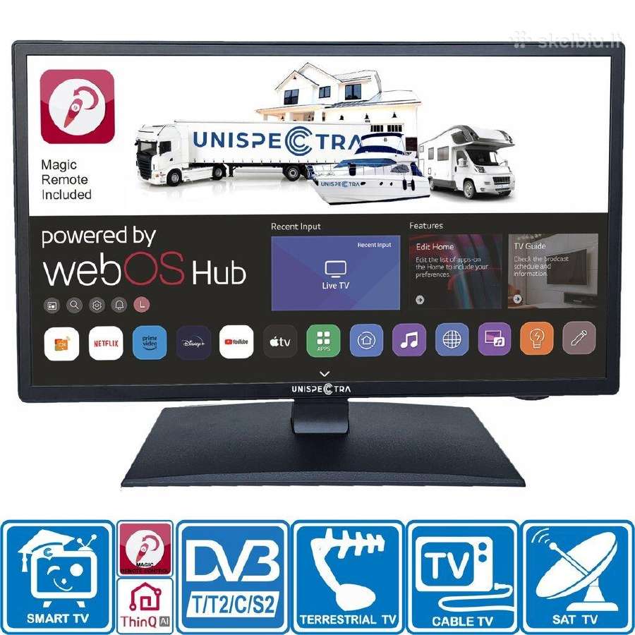 16"-19"-22" HD LED Smart Televizorius Unispectra - nuotraukos Nr. 7