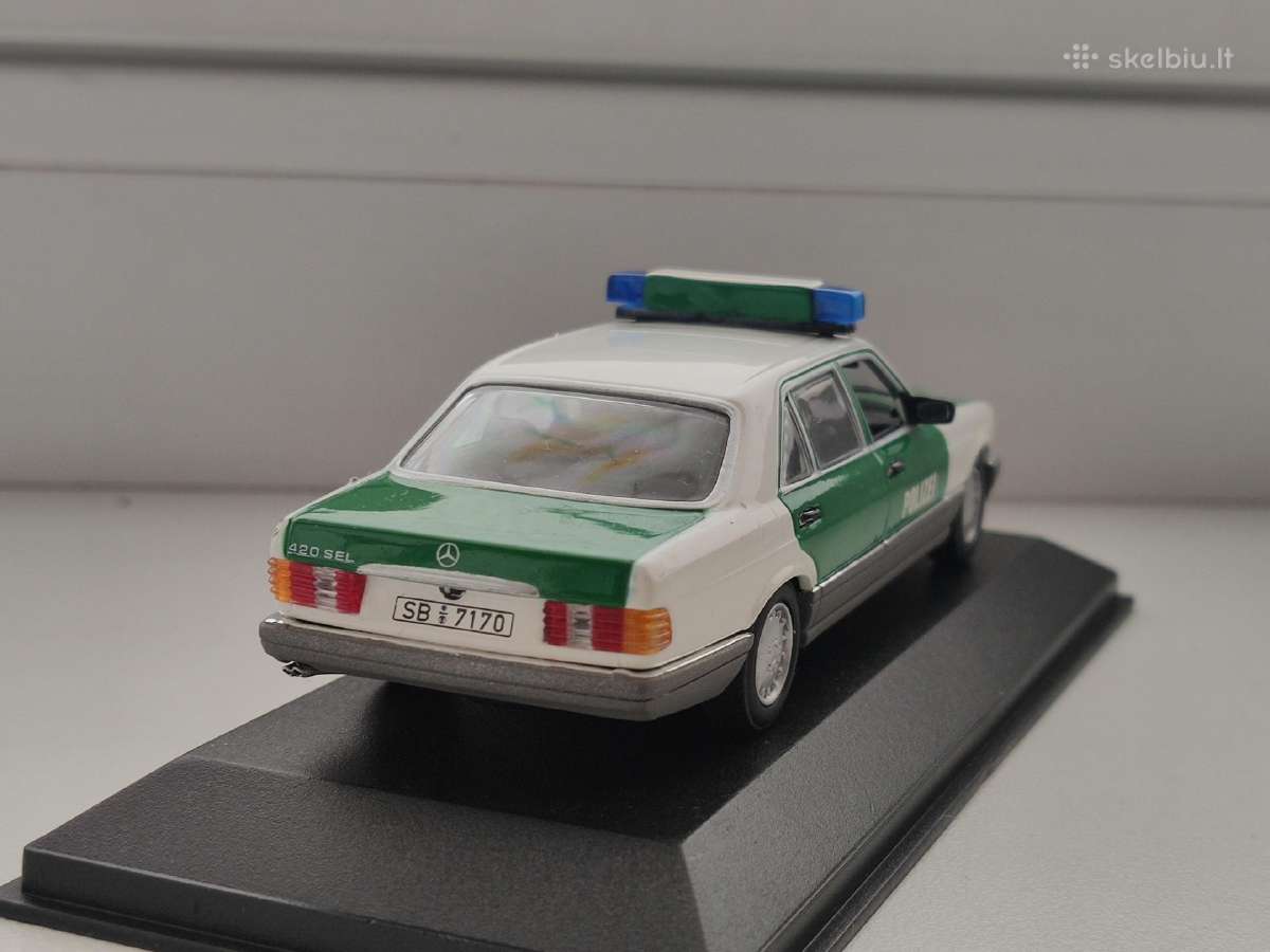 1:43 minichamps Mercedes benz 420 sel w126 polizei - nuotraukos Nr. 4