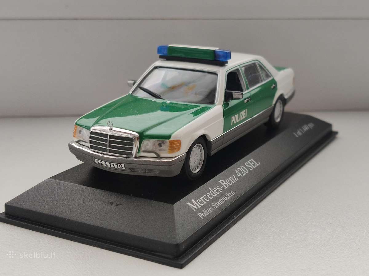 1:43 minichamps Mercedes benz 420 sel w126 polizei - nuotraukos Nr. 6