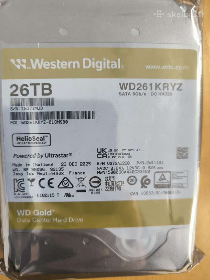 Kietasis diskas Western Digital 26tb