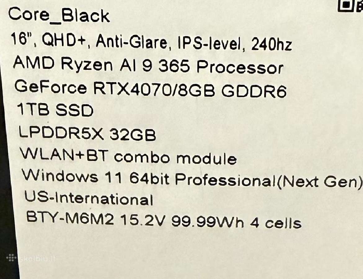Msi Stealth A16 Ai+ - nuotraukos Nr. 4