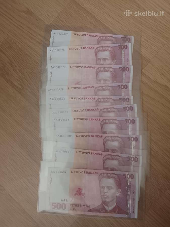 500 Litų nauji iš pakuotes