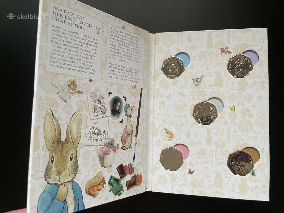 Anglija 50 pence Beatrix Potter album