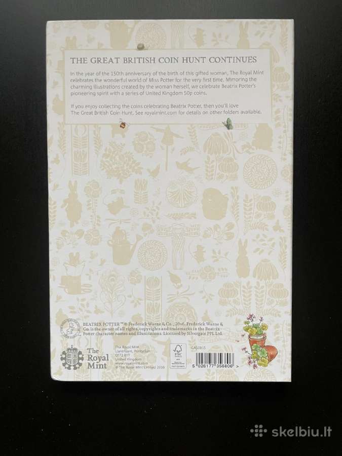Anglija 50 pence Beatrix Potter album - nuotraukos Nr. 3