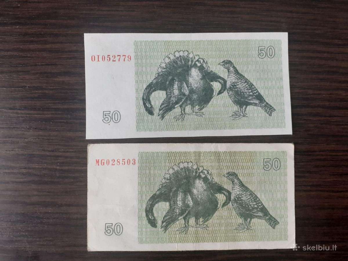 1992 50 talonų tetervinai.reti
