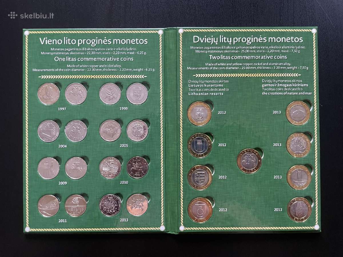 Lr vieno ir dviejų litų apyvartinės proginės