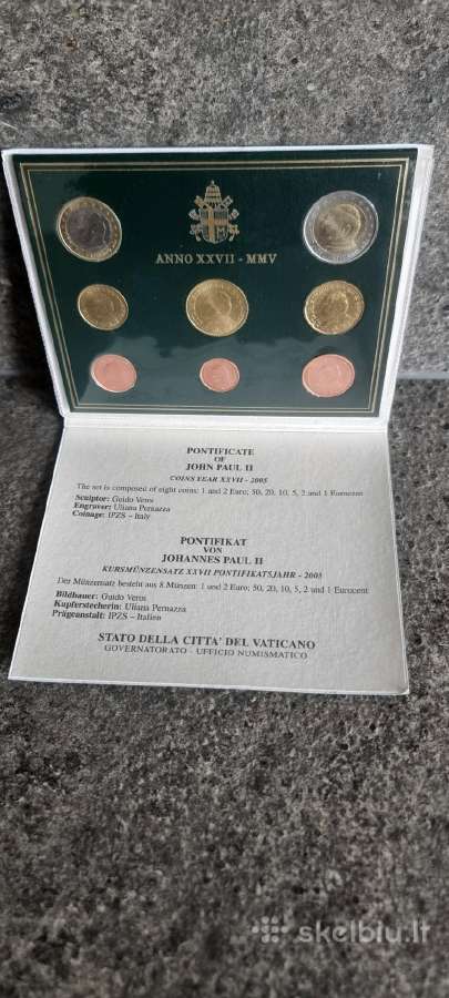 Vatikanas 2005m. Euro monetų Bu rinkinys. - nuotraukos Nr. 2