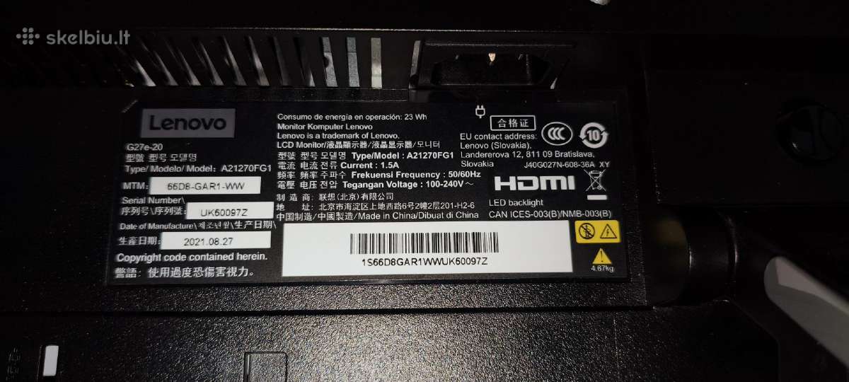 Lenovo g27e-20 - nuotraukos Nr. 4