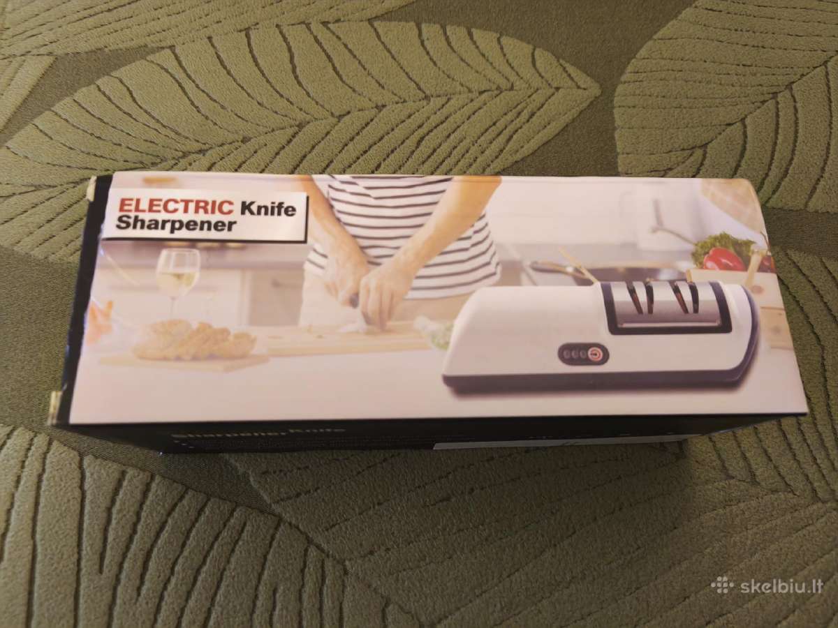 Naujas, elektrinis, įkraunamas peilių galąstuvas.