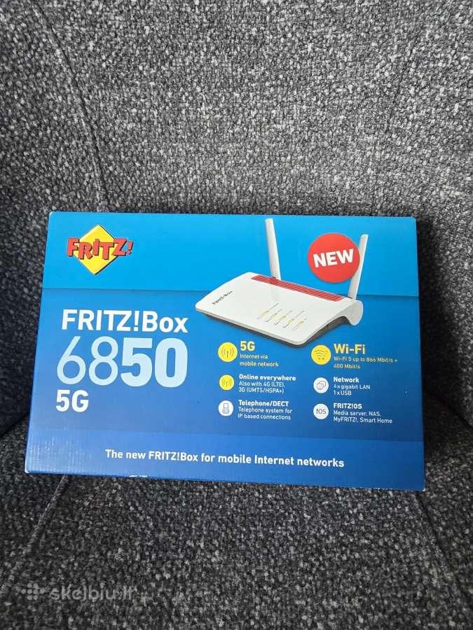 Maršrutizatorius Avm Fritz!box 6850 5G