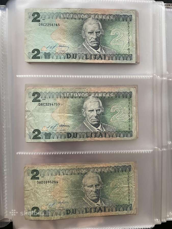 2 litai 1993 metai Valančius x3