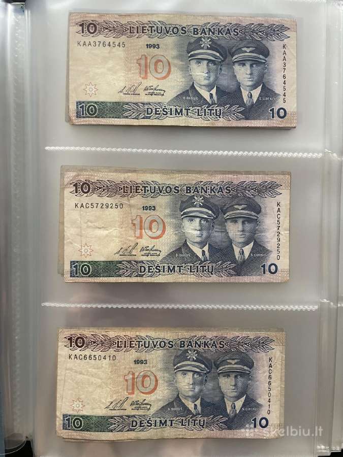 10 litų 1993 metai Darius ir Girėnas