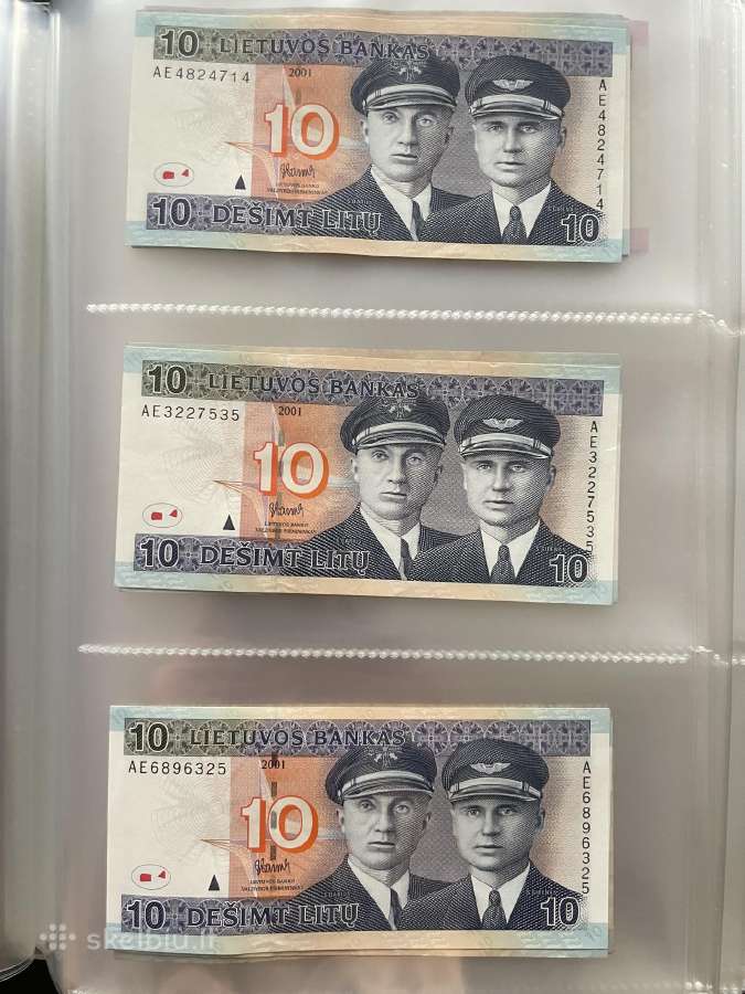 10 litų 2001 metai Darius ir Girėnas