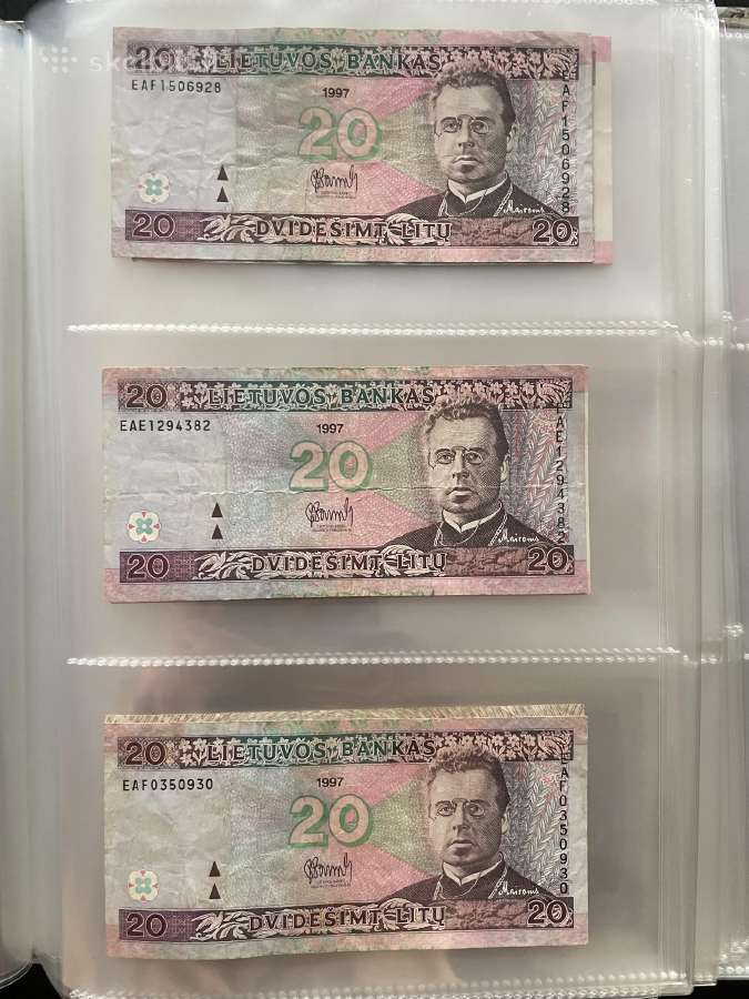 20 litų 1997 metai Maironis