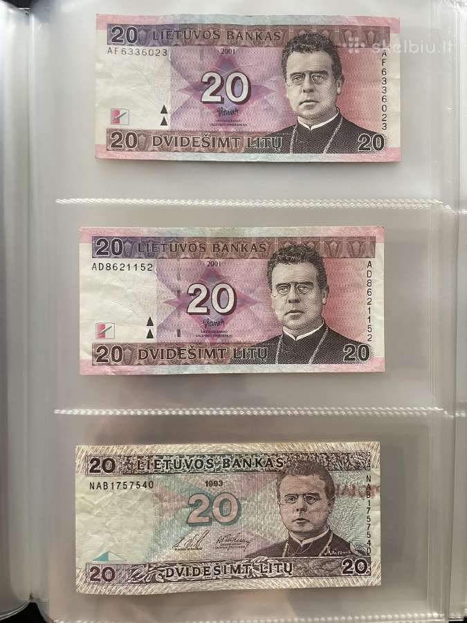 20 litų 1993 Maironis 2001