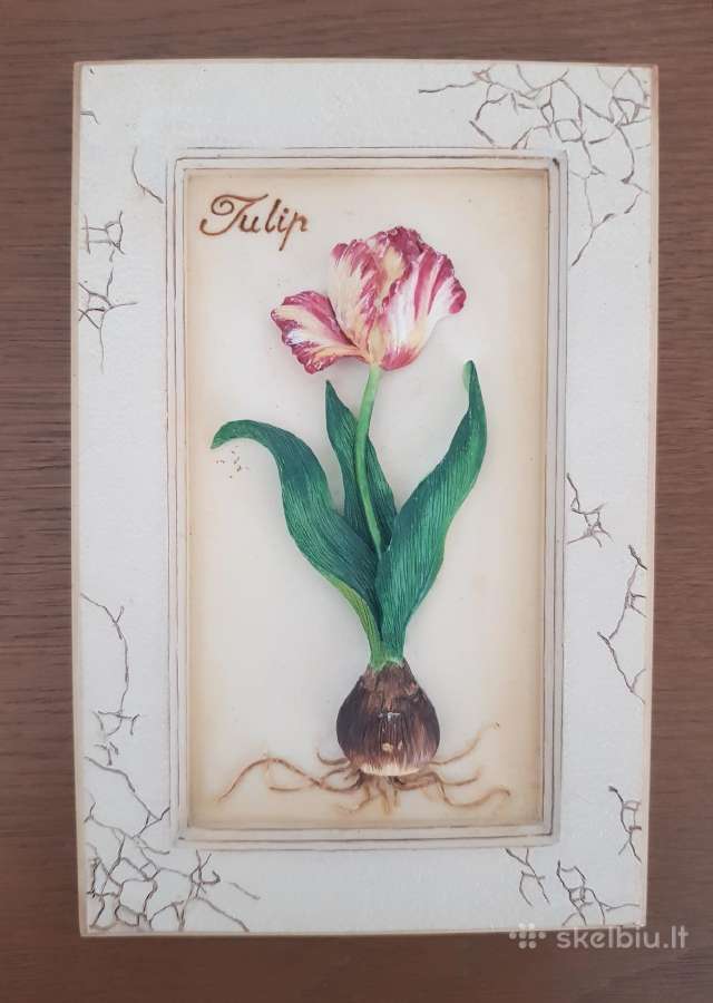 Keramikinė sienos plytelė/ paveikslas „tulpė“