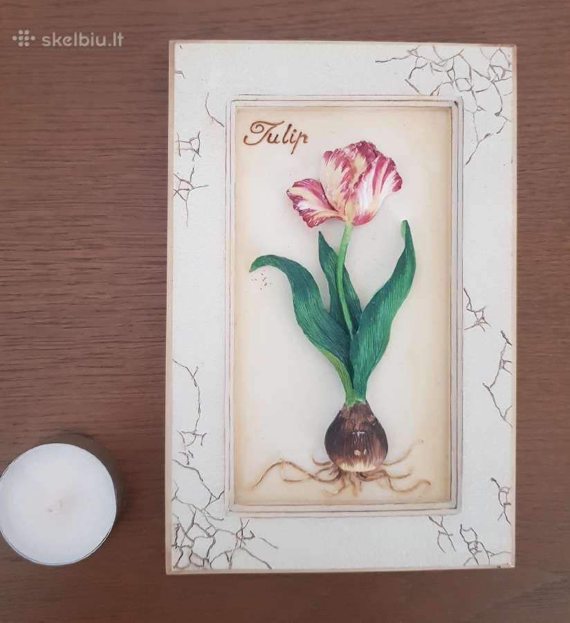 Keramikinė sienos plytelė/ paveikslas „tulpė“ - nuotraukos Nr. 2