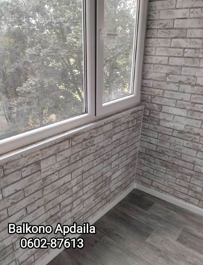 Langu apdaila Balkonu šiltinimas Plyteliu klojimas - nuotraukos Nr. 30