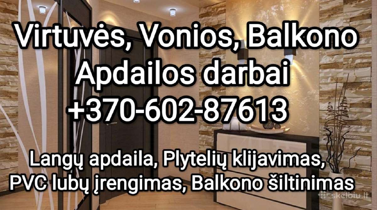 Vonios, virtuvės, balkono remontas