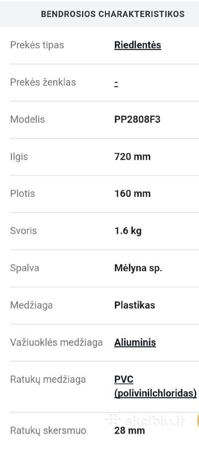 Riedlentė Pp2808f3, mėlyna sp. - nuotraukos Nr. 4