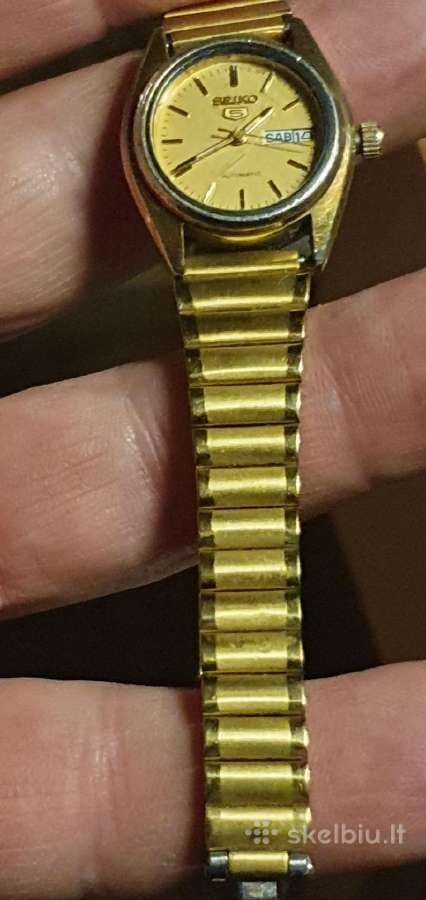 Auksu dengtas 1978 metu Seiko mechaninis laikrodis - nuotraukos Nr. 2