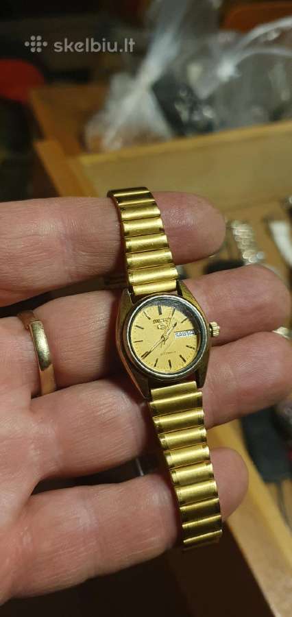 Auksu dengtas 1978 metu Seiko mechaninis laikrodis