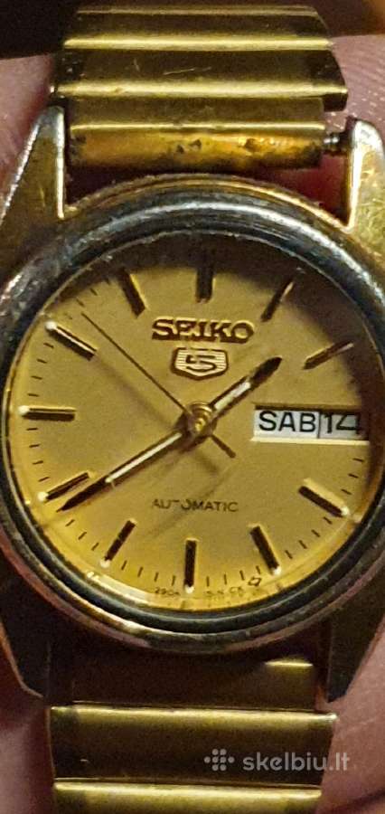 Auksu dengtas 1978 metu Seiko mechaninis laikrodis - nuotraukos Nr. 7