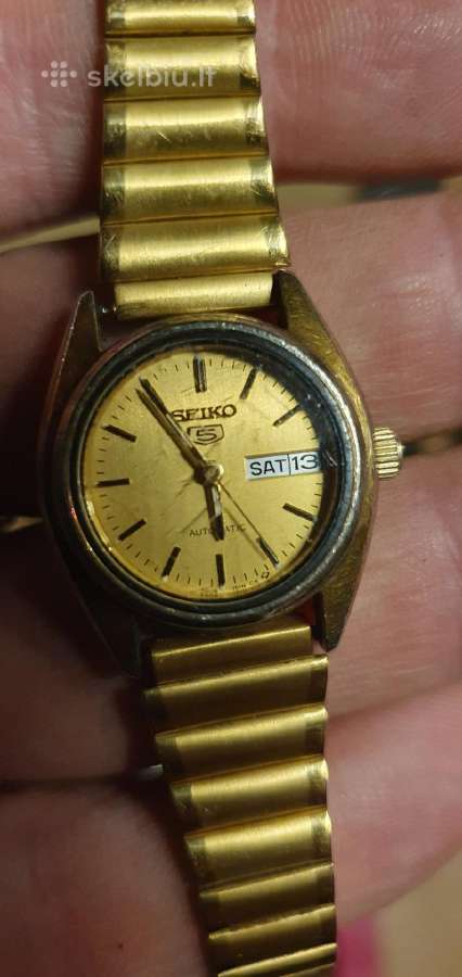 Auksu dengtas 1978 metu Seiko mechaninis laikrodis - nuotraukos Nr. 9
