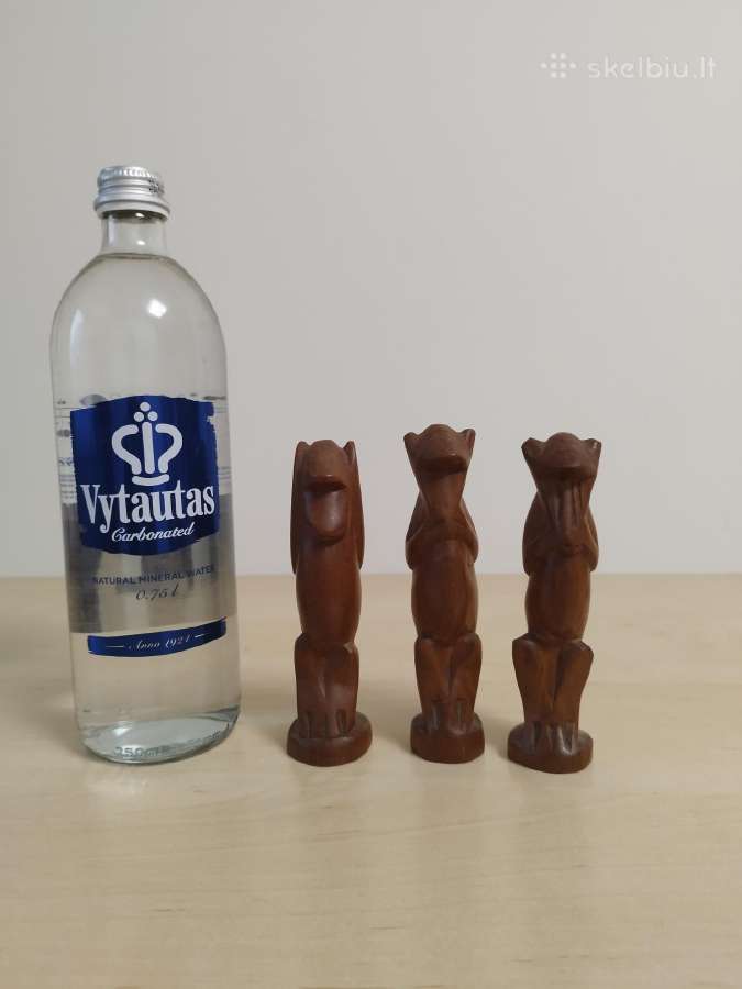 Trys medinės beždžionėlės - nuotraukos Nr. 2