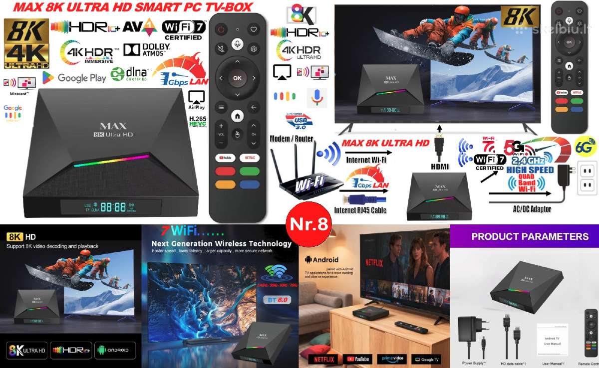 8k TV Priedėliai+2000 Google TV Kanalų Nemokamai - nuotraukos Nr. 10