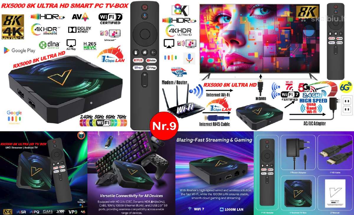 8k TV Priedėliai+2000 Google TV Kanalų Nemokamai - nuotraukos Nr. 11