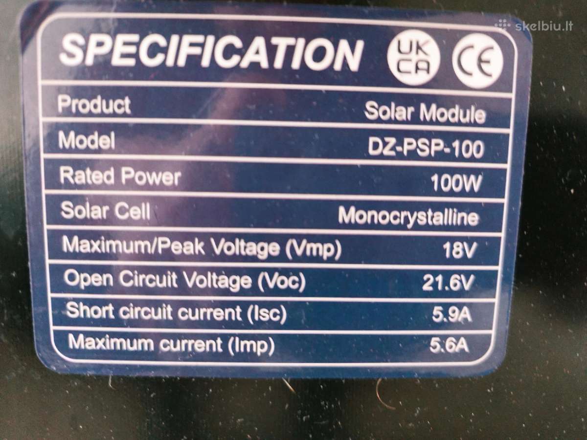 Saules panele 100w - nuotraukos Nr. 4